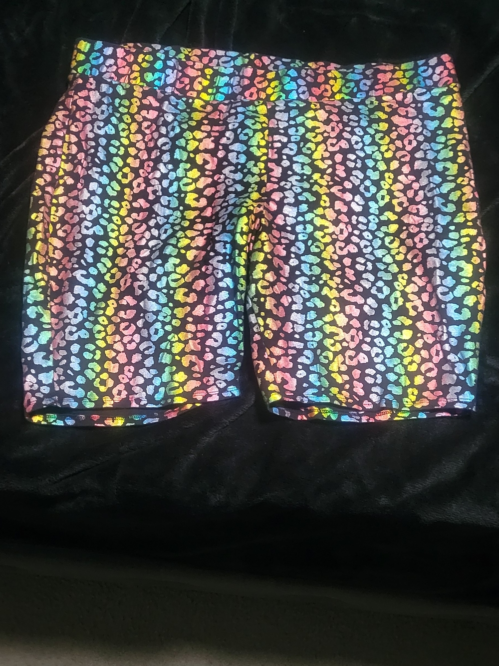 torrid Rainbow Metallic Leopard Print Bike Shorts